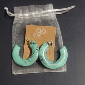 🌻NEW🌻 PLUNDER  Faux Turquoise Hoop Earrings